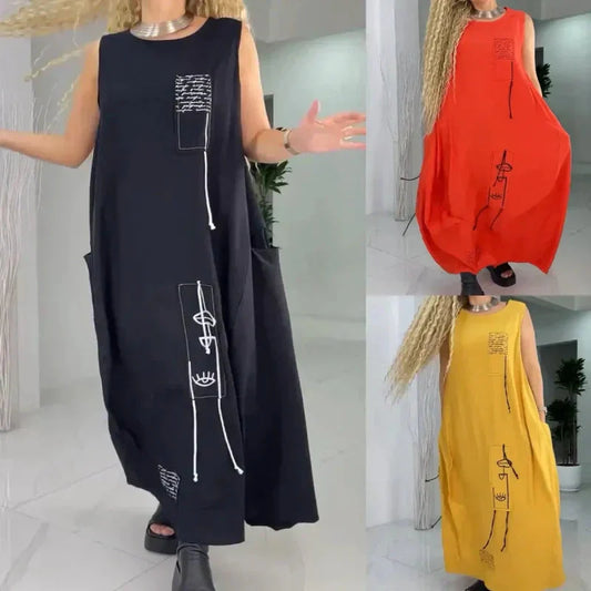 💥Descuento del 49% por tiempo limitado💃Vestidos casuales sin mangas para mujer de tallas grandes